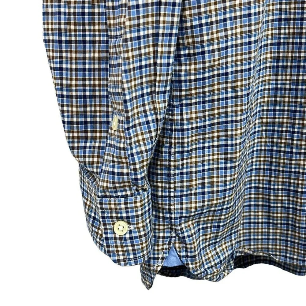 Ralph Lauren Blue Multicolor Button Down Dress Shirt Sz Large Stretch Cotton - Picture 4 of 7